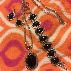 Beautiful necklace with earrings and bracelet